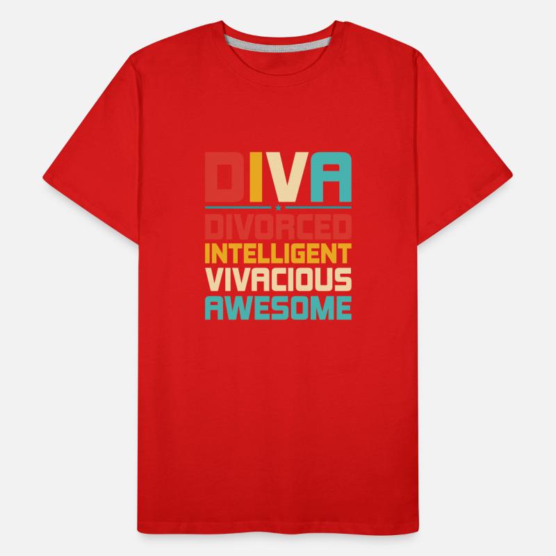 DIVA - Divoced Intelligent Vivacious Awesome Divor Men's Premium Organic T-Shirt