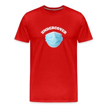 Infiltration par HOB Products - T-shirt bio Premium Homme - rouge - Devant - Damien (186cm)