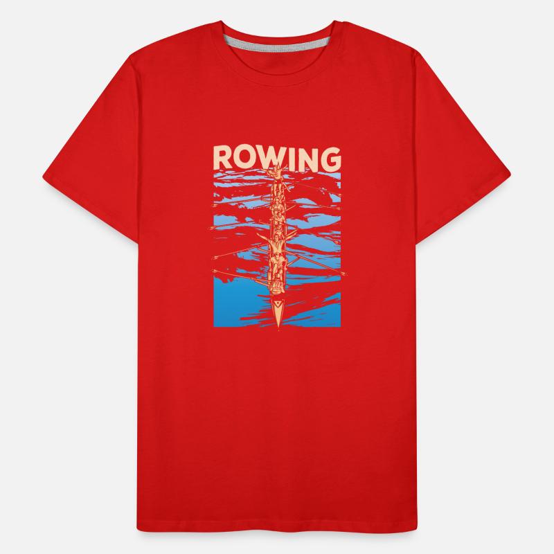 Rowing Rowing Rowing Rowing Rowing Men's Premium Organic T-Shirt