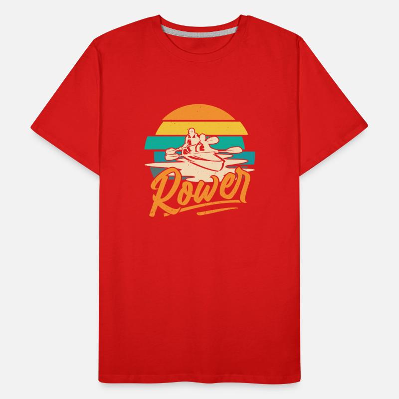 Rowing Rowing Rowing Rowing Rowing Rowing Men's Premium Organic T-Shirt