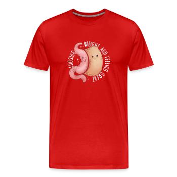 Gastrectomie à la manche Gastrectomie à la manche - T-shirt bio Premium Homme - rouge - Devant - Damien (186cm)