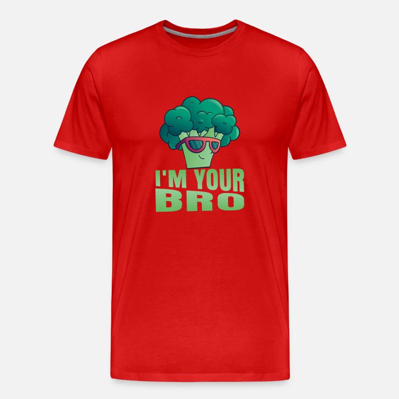 I'm Your Bro Broccoli Vegetable - Männer Premium Bio T-Shirt - Rot
