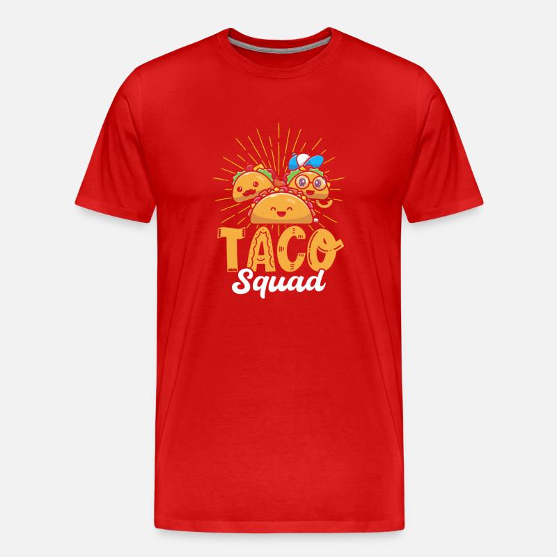 Taco Squad - Männer Premium Bio T-Shirt - Rot