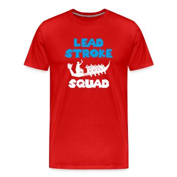 Course de bateaux-dragons, bateaux-dragons, frappe de plomb - T-shirt bio Premium Homme - rouge - Devant - Damien (186cm)