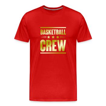 Équipe de basket-ball - T-shirt bio Premium Homme - rouge - Devant - Damien (186cm)
