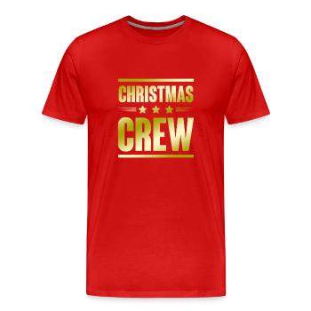 Équipage de Noël - T-shirt bio Premium Homme - rouge - Devant - Damien (186cm)