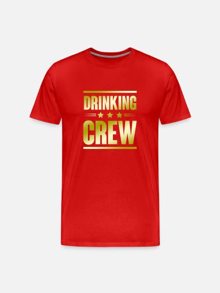 Drinking Crew - Men's Premium Organic T-Shirt - red