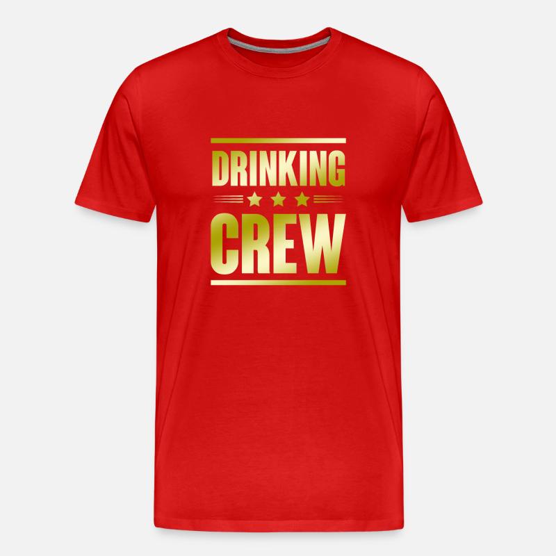 Drinking Crew - Männer Premium Bio T-Shirt - Rot