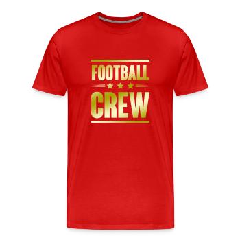 Équipe de football - T-shirt bio Premium Homme - rouge - Devant - Damien (186cm)