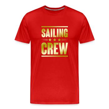Équipage - T-shirt bio Premium Homme - rouge - Devant - Damien (186cm)