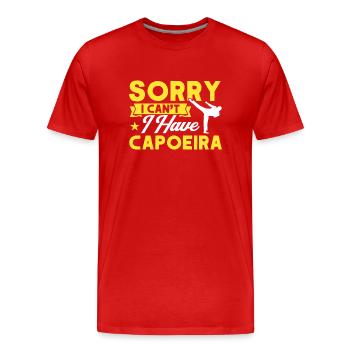 Capoeira Cadeau Brésil Arts Martiaux Capoeira - T-shirt bio Premium Homme - rouge - Devant - Damien (186cm)