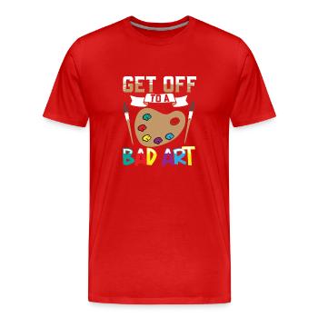 Artist Painting Painter Art Color Art Teacher - Men's Premium Organic T-Shirt - red - Front - Damien (186cm)