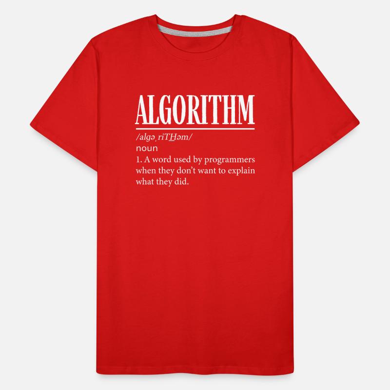 Programmeur d’algorithmes, codage, encodeur T-shirt bio Premium Homme
