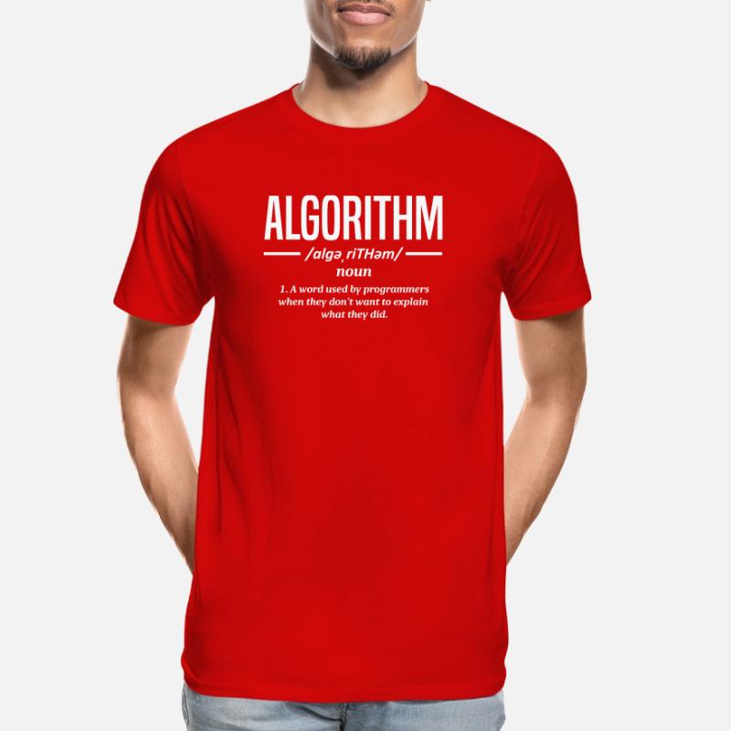 Programmeur d’algorithmes, codage, encodeur T-shirt bio Premium Homme