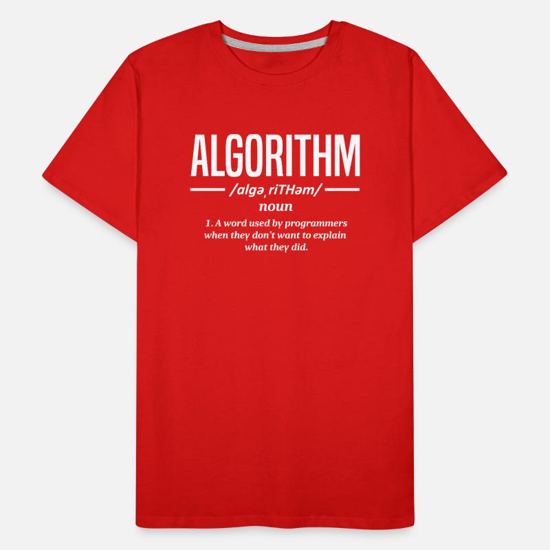 Programmeur d’algorithmes, codage, encodeur T-shirt bio Premium Homme