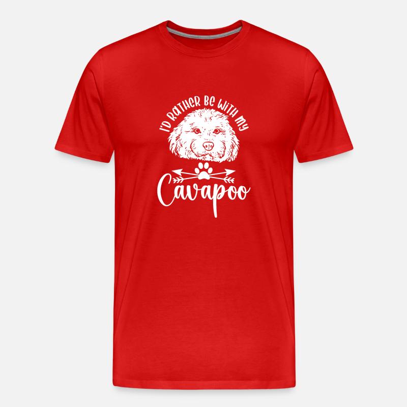Cavapoo Cavoodle Capoodle Dog - Men's Premium Organic T-Shirt - red