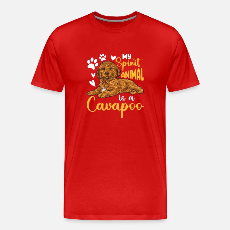 Cavapoo Cavoodle Capoodle Hund - Männer Premium Bio T-Shirt - Rot