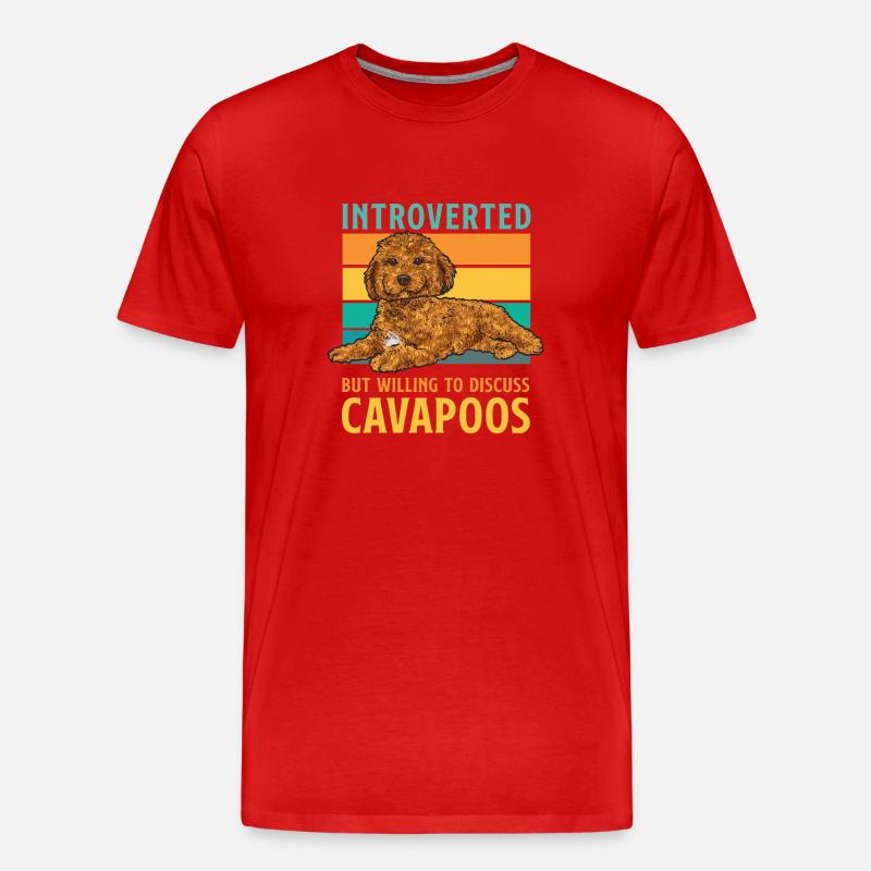 Cavapoo Cavoodle Capoodle Hund - Männer Premium Bio T-Shirt - Rot