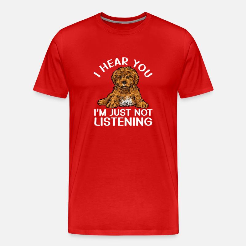 Cavapoo Cavoodle Capoodle Chien - T-shirt bio Premium Homme - rouge
