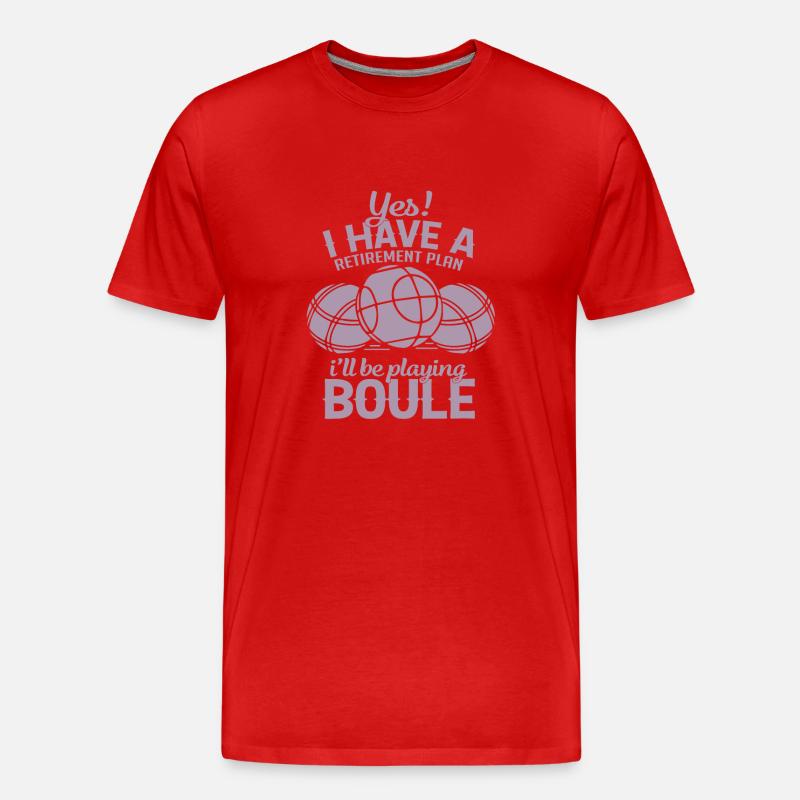 Boule Rente Plan - Männer Premium Bio T-Shirt - Rot