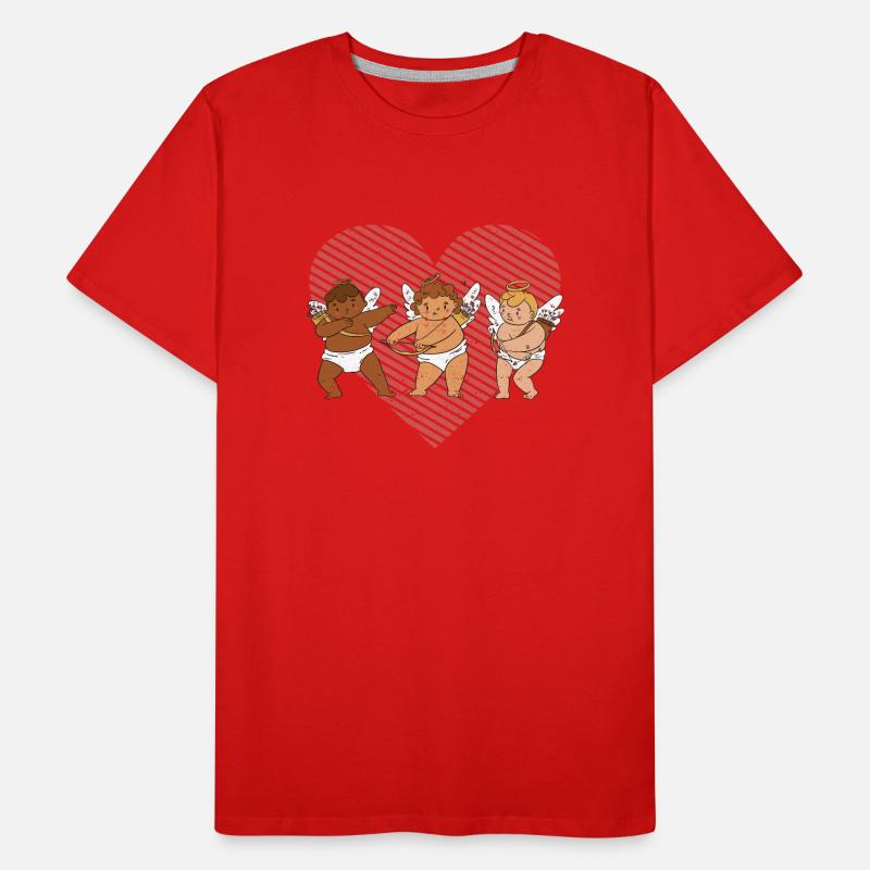 Dancing Cupids Dance Challenge Saint-Valentin Couples T-shirt bio Premium Homme