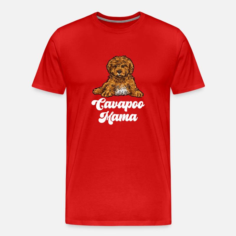 Cavapoo Cavoodle Capoodle Dog - Men's Premium Organic T-Shirt - red