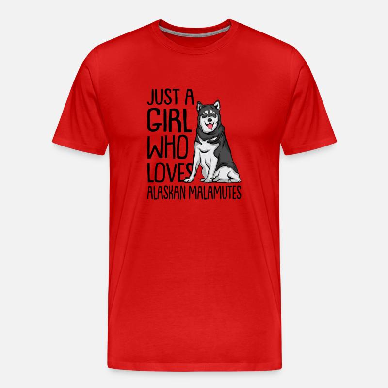 Alaskan Malamute - Männer Premium Bio T-Shirt - Rot