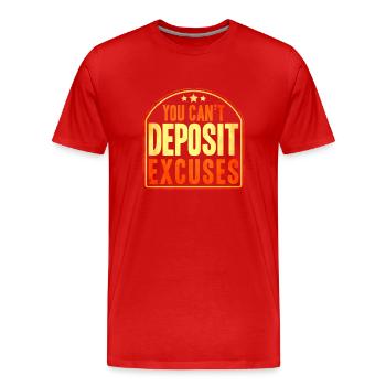 Vous ne pouvez pas déposer d’excuses - T-shirt bio Premium Homme - rouge - Devant - Damien (186cm)