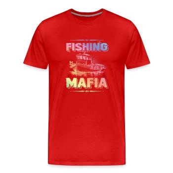 Fishing Mafia - Männer Premium Bio T-Shirt - Rot - Vorne - Damien (186cm)