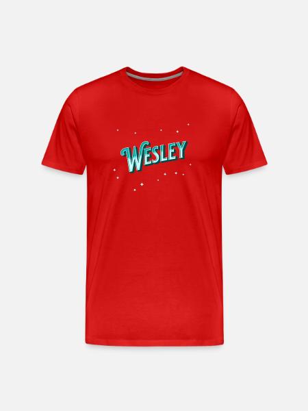 Wesley name personalized - Men's Premium Organic T-Shirt - red