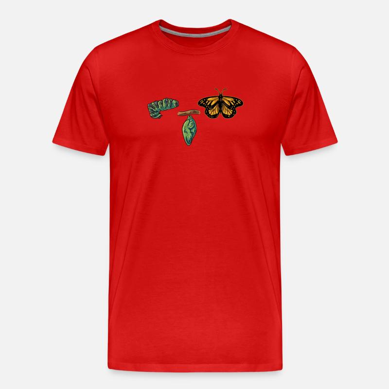 Évolution papillon - T-shirt bio Premium Homme - rouge
