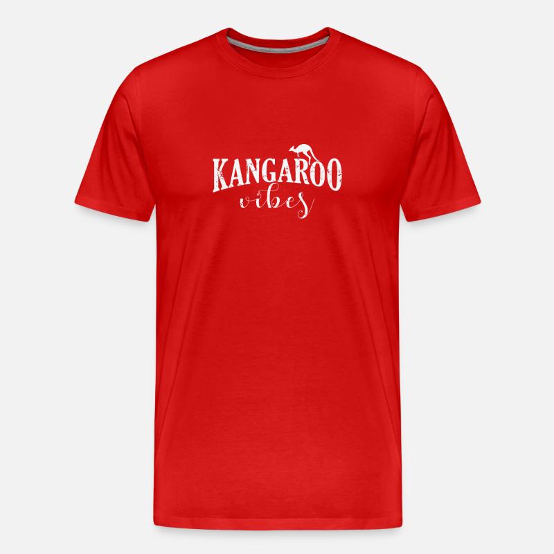 Kangaroo Vibes Australien Outback Tier - Männer Premium Bio T-Shirt - Rot