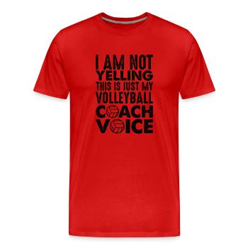 Volleyball Aufschlag Volleyballspieler Trainer - Männer Premium Bio T-Shirt - Rot - Vorne - Damien (186cm)