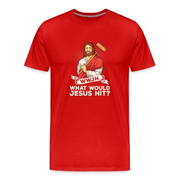 Croquet - Men's Premium Organic T-Shirt - red - Front - Damien (186cm)