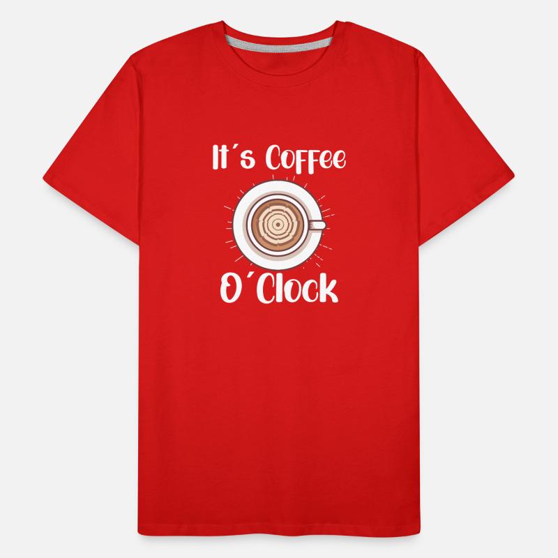 Amateur de café Caféine Molecule Java Latte Espresso T-shirt bio Premium Homme