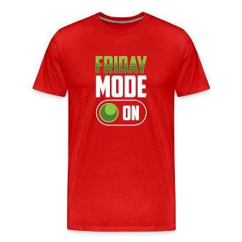 Mode du vendredi A Enfin sarcastique du vendredi - T-shirt bio Premium Homme - rouge - Devant - Damien (186cm)