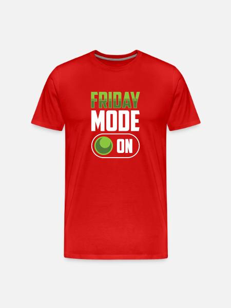 Friday Mode A Finally Friday Sarcastic - Men's Premium Organic T-Shirt - red