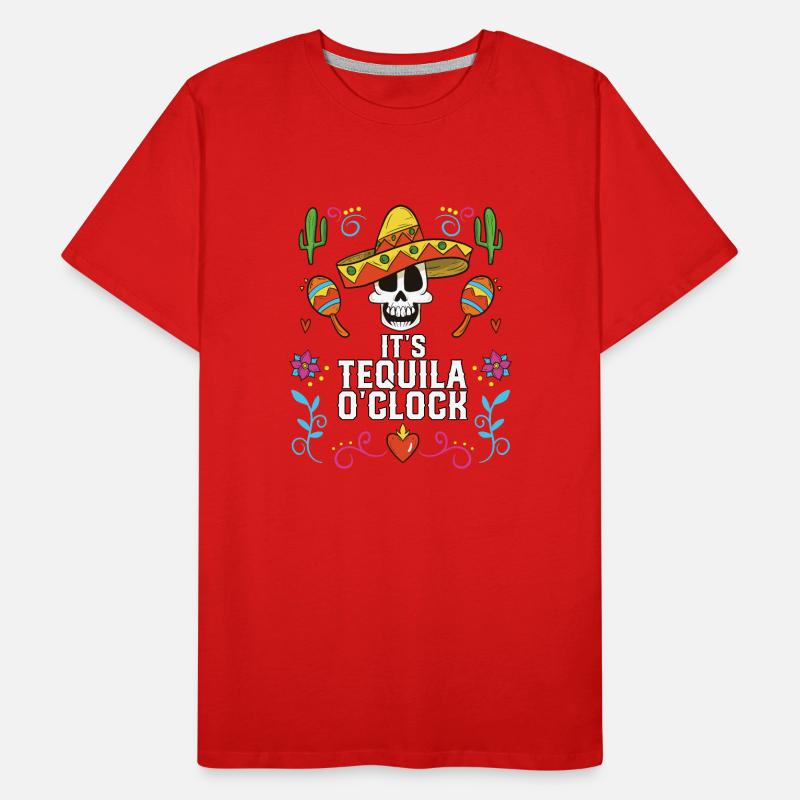 It's Tequila Oclock Alcoholic Tequila Drinker Männer Premium Bio T-Shirt