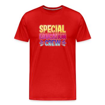 Équipe spécialisée - T-shirt bio Premium Homme - rouge - Devant - Damien (186cm)