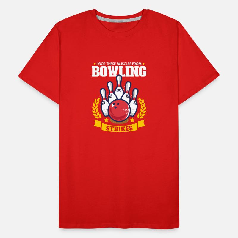 Funny Bowling Team Bowler Strike Gift Idea Men's Premium Organic T-Shirt