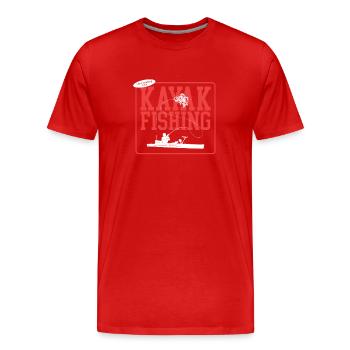 Kayak Pêche Kayak Pêcheur Kayak Kayaker Cadeau - T-shirt bio Premium Homme - rouge - Devant - Damien (186cm)