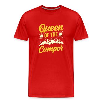 Queen du camping-car camping camping - T-shirt bio Premium Homme - rouge - Devant - Damien (186cm)