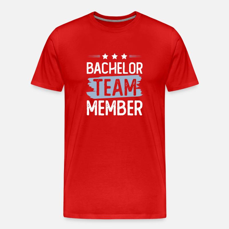 Bachelor Team - Männer Premium Bio T-Shirt - Rot
