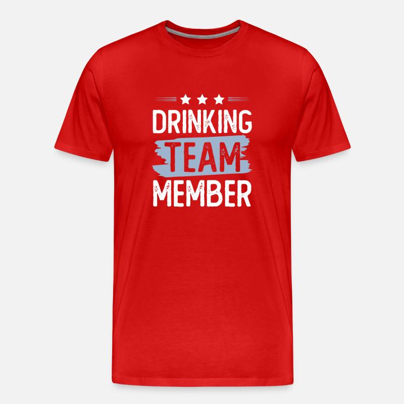 Drinking Team - Männer Premium Bio T-Shirt - Rot