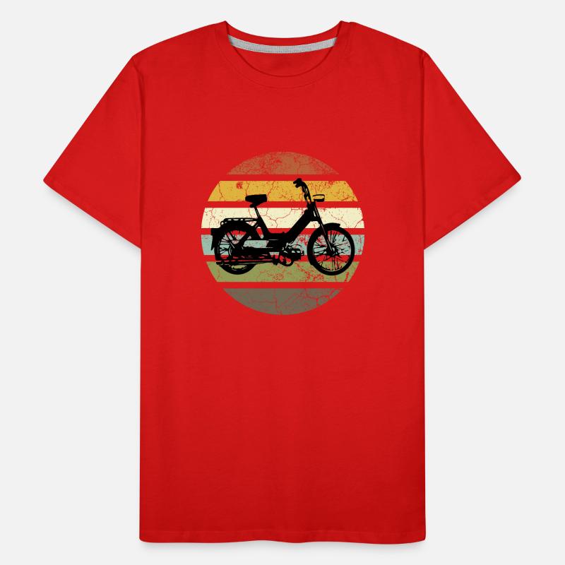 DDR Mobylette Oldtimer Roller Mofa Scooter 2 Takter T-shirt bio Premium Homme