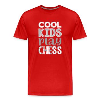 Schach, Schachspieler, Schachzitat - Männer Premium Bio T-Shirt - Rot - Vorne - Damien (186cm)