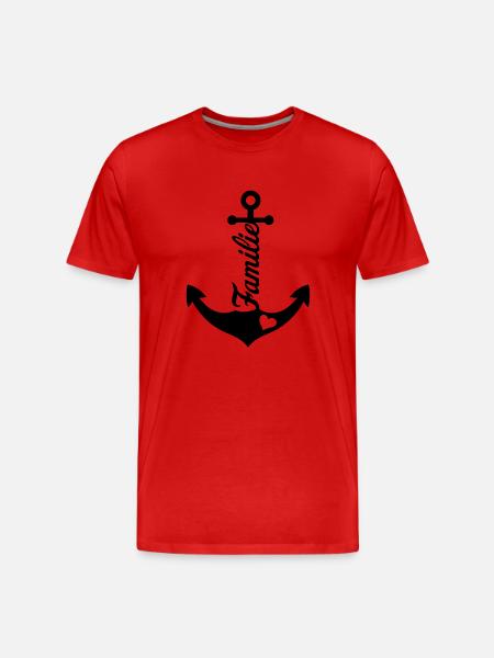 Anker Maritime Meer Segeln - Männer Premium Bio T-Shirt - Rot