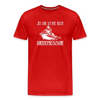 Le jet ski est le meilleur antidépresseur jet ski - T-shirt bio Premium Homme - rouge - Devant - Damien (186cm)
