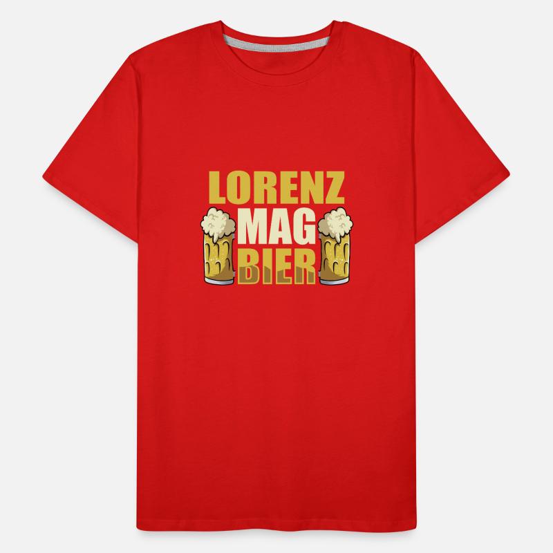 Lorenz mag Bier Name Geburtstag Männer Premium Bio T-Shirt