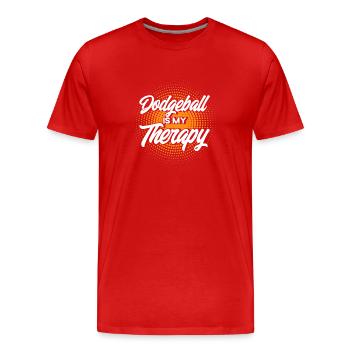 Dodgeball Player Gift Ball Games Dodgeball - Men's Premium Organic T-Shirt - red - Front - Damien (186cm)
